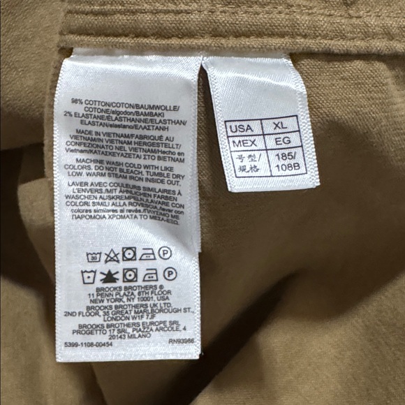 Brooks Brothers Corduroy Western Shirt Jacket Shacket Tan Relaxed Fit X-Large - Picture 8 of 8
